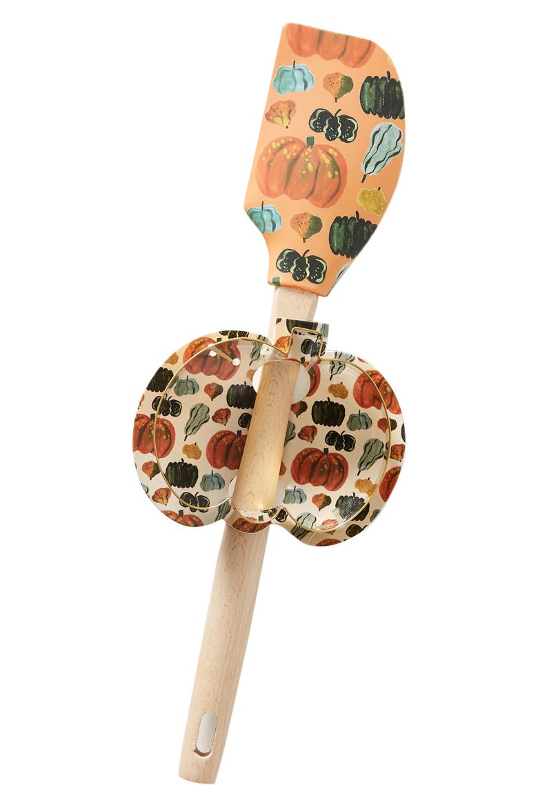 Anthropologie x Quill & Fox Pumpkin Spatula & Cookie Cutter Set, Alternate, color, ORANGE