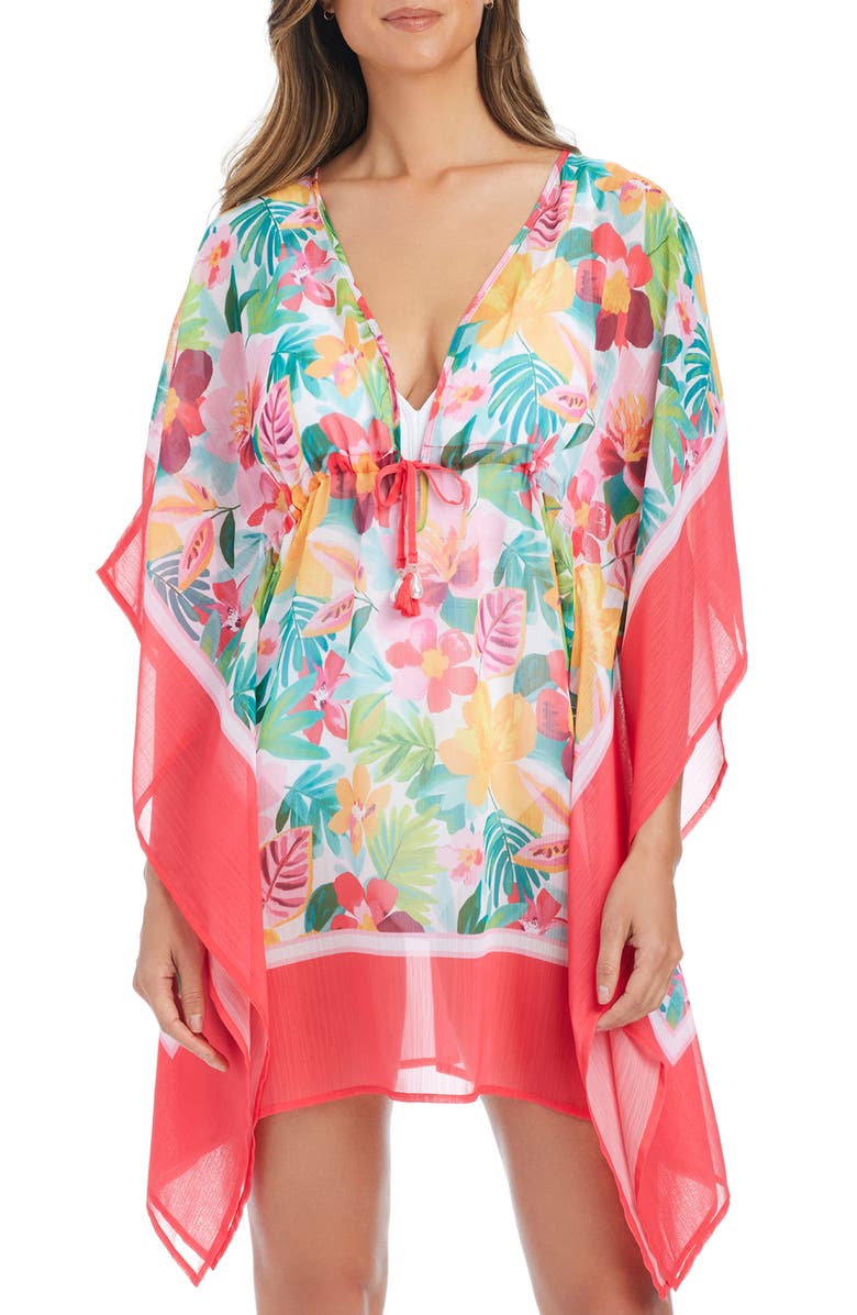 BLEU by Rod Beattie Semisheer Cover-Up Caftan, Main, color, 
