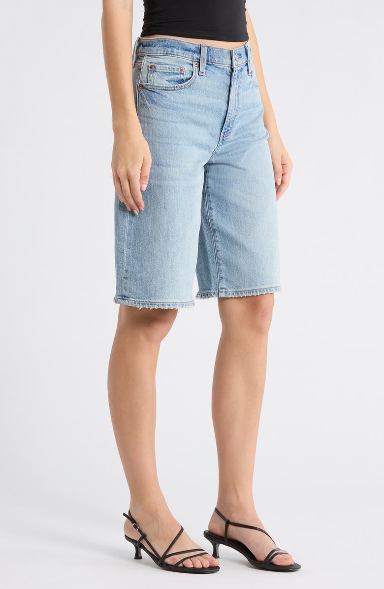 DAZE Cruiser Distressed Denim Bermuda Shorts, Alternate, color, Fools Gold