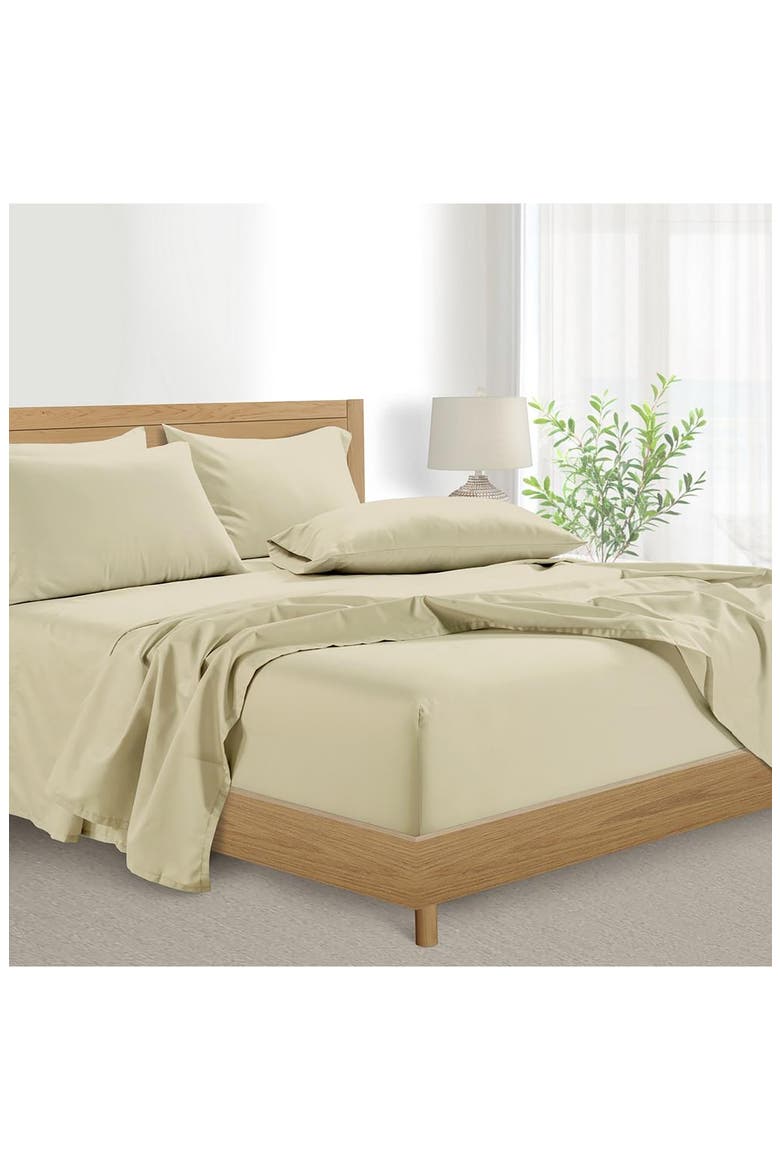 1000 Thread Count Egyptian Cotton 6-Piece Sheet Set, Alternate, color, IVORY SUGAR
