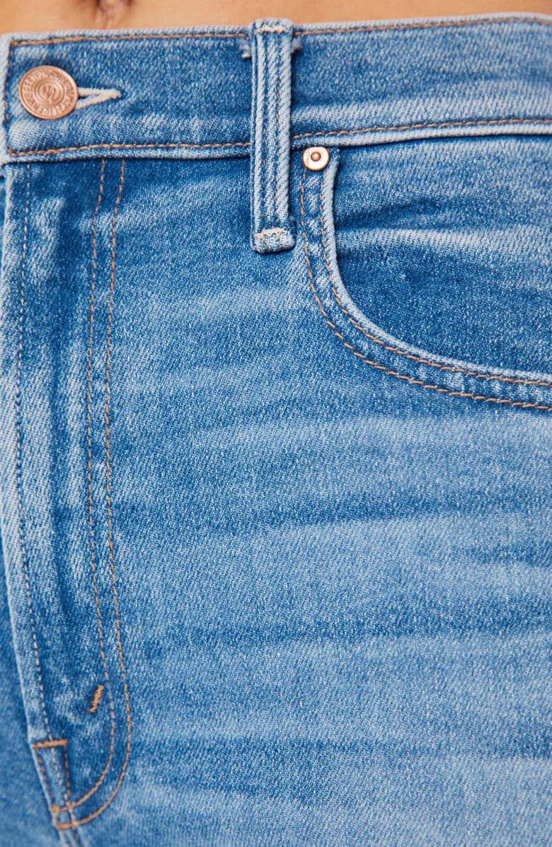 MOTHER The Rambler Flood High Waist Crop Wide Leg Jeans, Alternate, color,