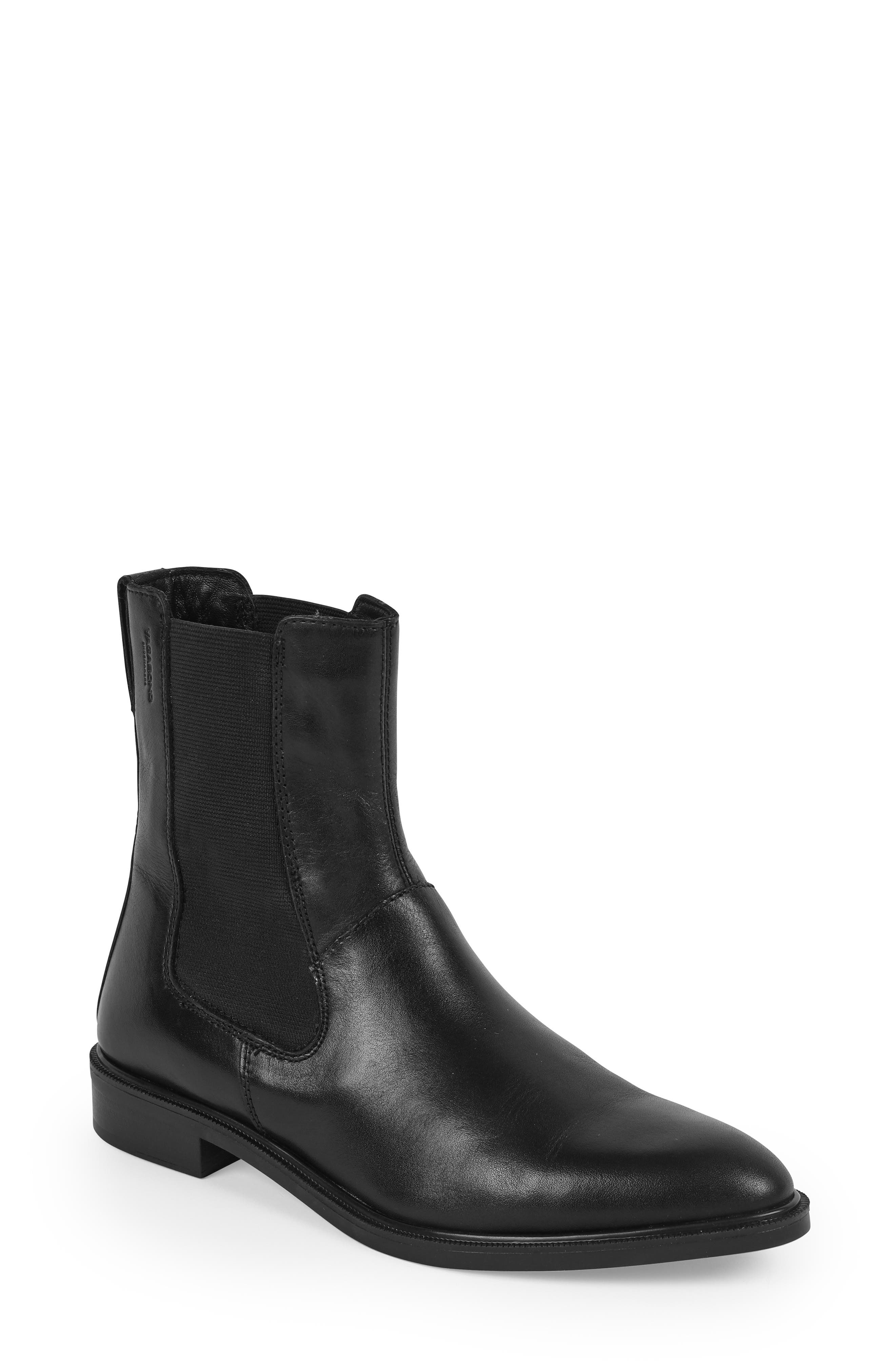 Frances Chelsea Boot, Main, color, BLACK LEATHER