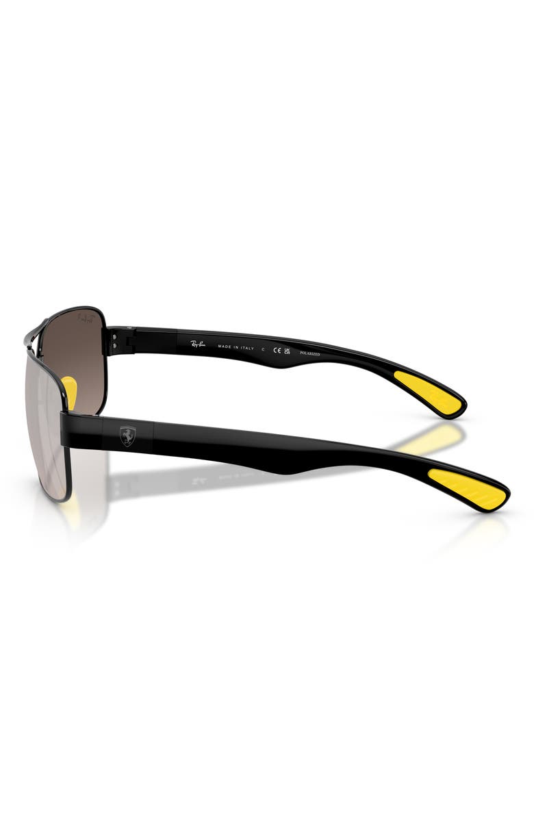 Ray-Ban x Scuderia Ferrari 64mm Oversize Polarized Square Sunglasses, Alternate, color, 