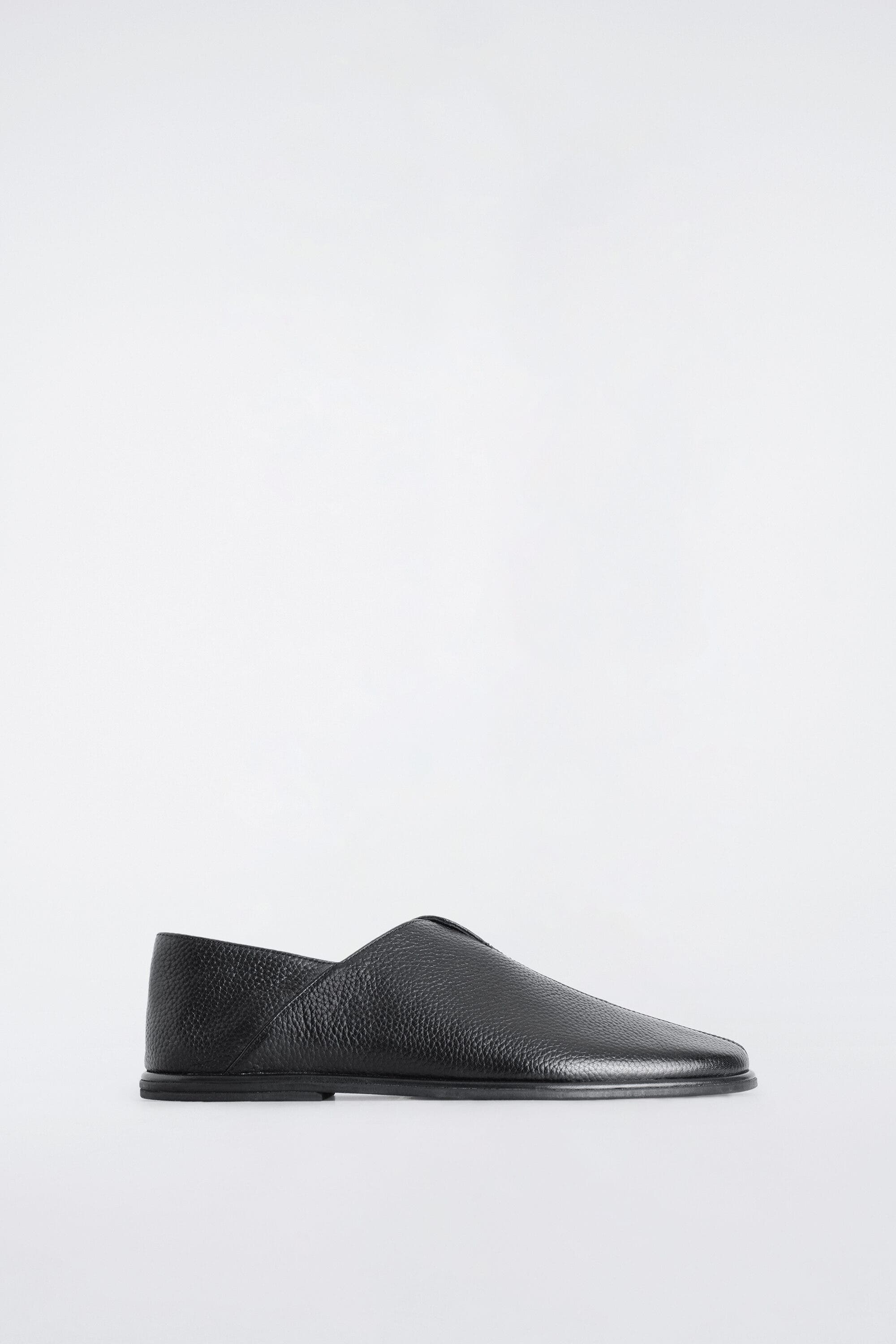 Leather Mules, Main, color, BLACK