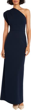 Maggy London Asymmetric One-Shoulder Gown