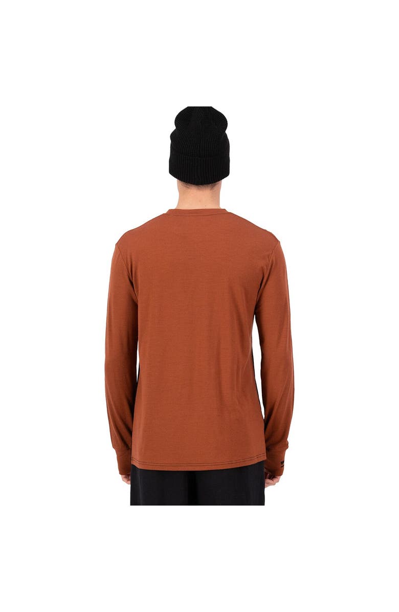 Mons Royale Yotei Tech Long-Sleeve Top - Men's, Alternate, color, Sienna/Black