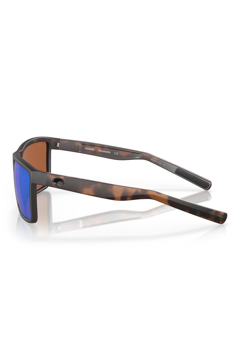 Rinconcito 60mm Polarized Rectangular Sunglasses, Alternate, color, TORTOISE / GREEN MIRROR
