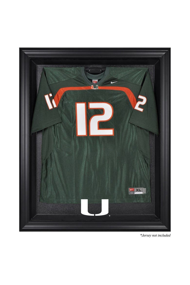 Miami Hurricanes Black Framed Logo Jersey Display Case, Main, color, Black