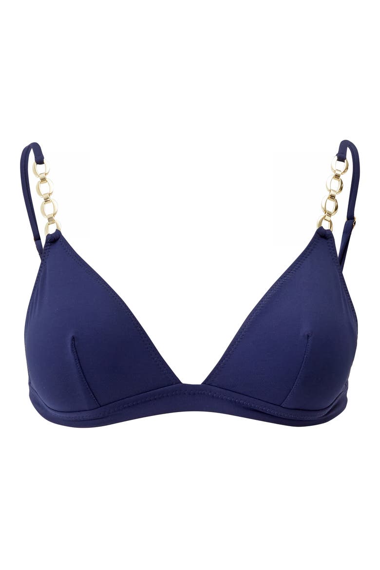 Mexico Chain Strap Bikini Top, Alternate, color, NAVY