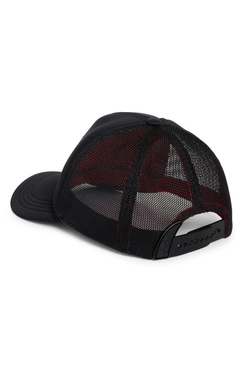 Christian Louboutin Horse Season Trucker Hat, Alternate, color, Black