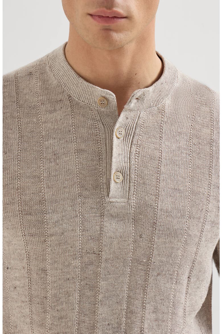 Henley collar T-shirt, Alternate, color, Sand