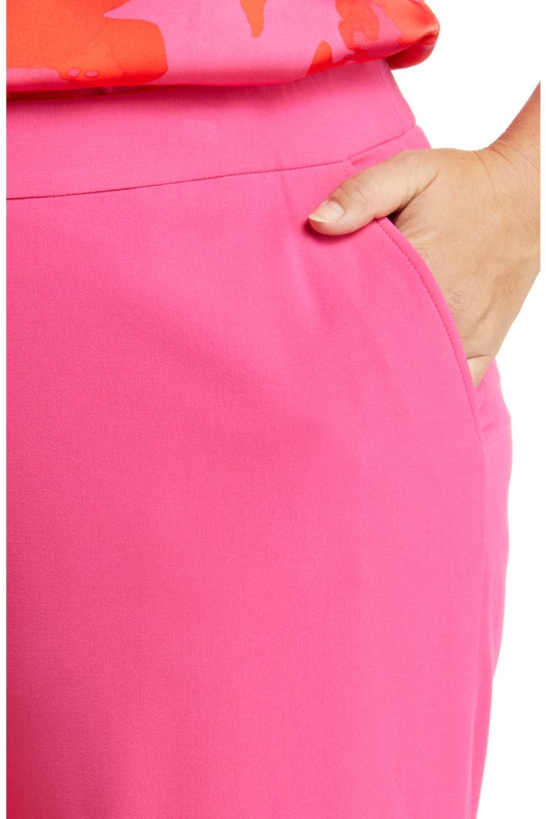 High Waist Wide Leg Pants, Alternate, color, HOT PINK