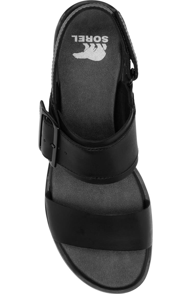 SOREL Ella III Slingback Sandal, Alternate, color, Black/ Metallic