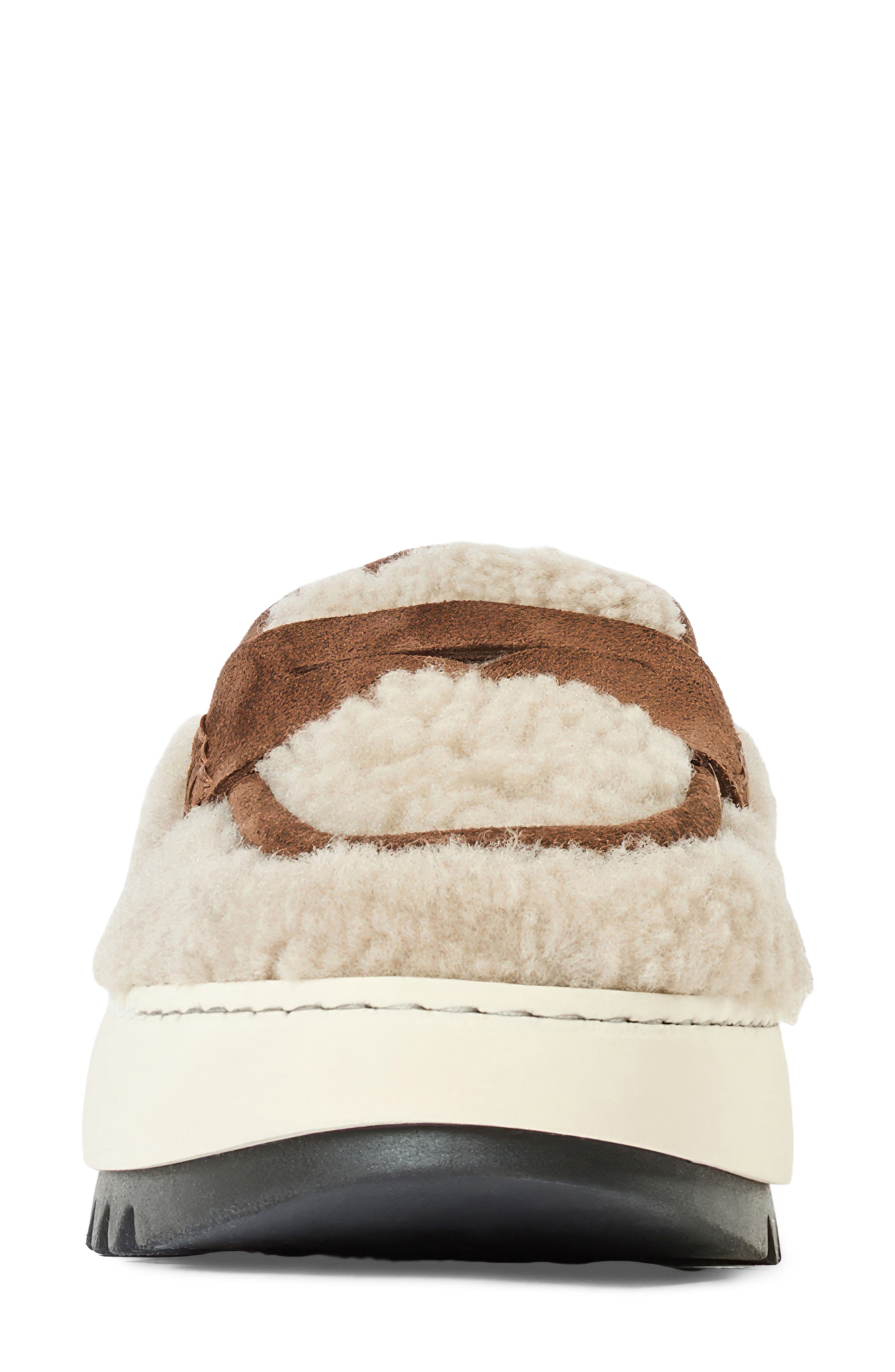 Amata Genuine Shearling Mule, Alternate, color, COGNAC/ SHEARLING