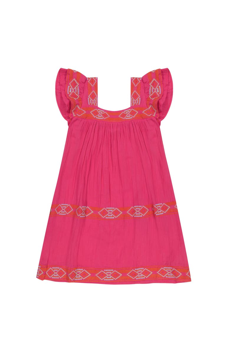 Mer St. Barth Mini Sandrine Women's Dress Raspberry Embroidery, Alternate, color, Pink