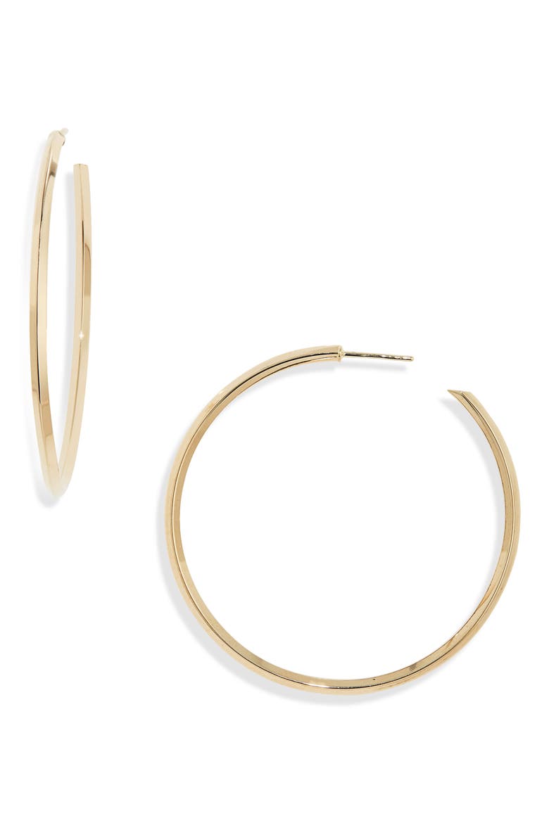 14K Gold 45mm Thin Royale Hoops, Main, color, YELLOW GOLD