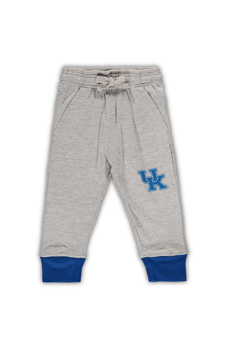 Wes & Willy Infant Wes & Willy Heathered Gray/Royal Kentucky Wildcats Jie Jie Long Sleeve Bodysuit & Pants Set, Alternate, color, Heather Gray
