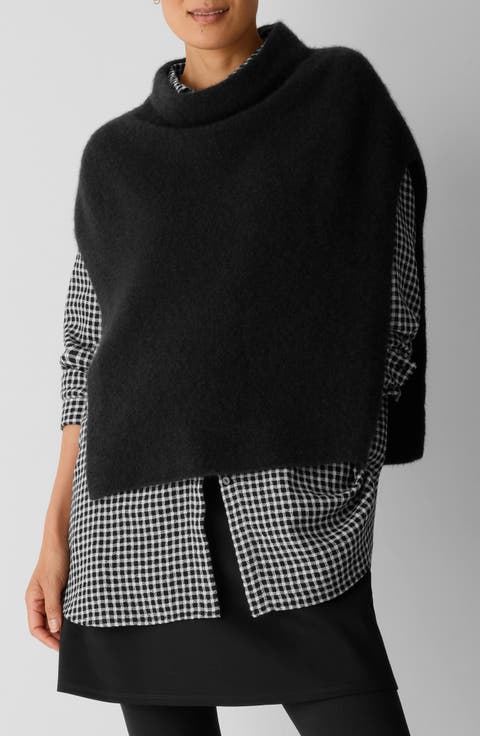 Cashmere & Silk Boucle Poncho