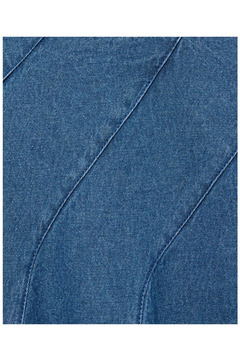 Denim Paneled Midi Skirt, Alternate, color, MEDIUM BLUE
