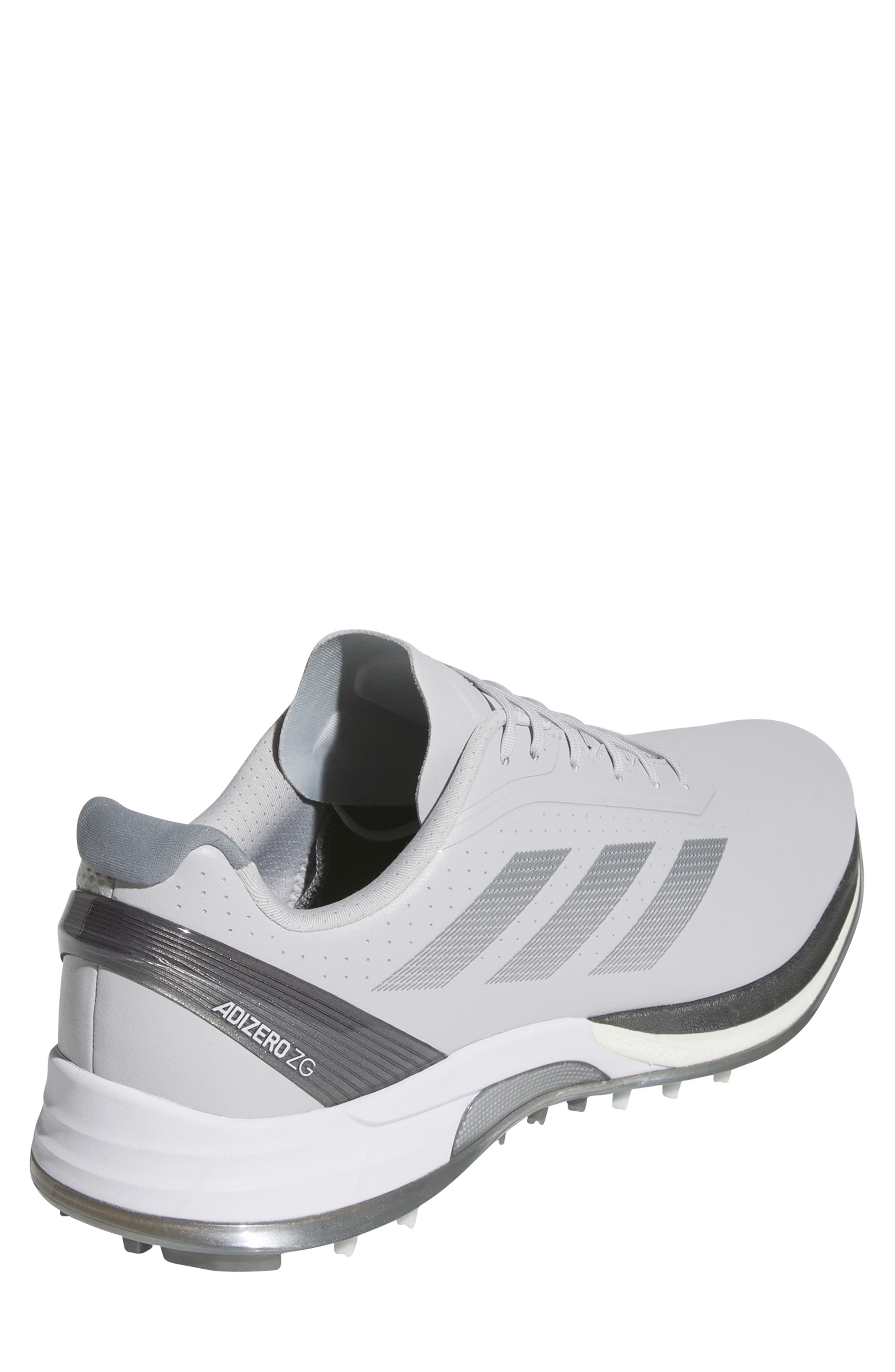 adidas Adizero ZG Waterproof Spikeless Golf Shoe, Alternate, color, Grey/ Iron/ Silver