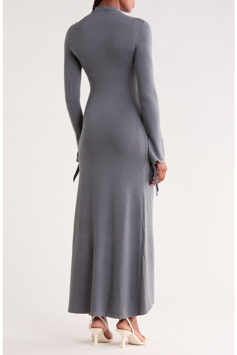 Long Sleeve Cutout Maxi Dress, Alternate, color, GREY