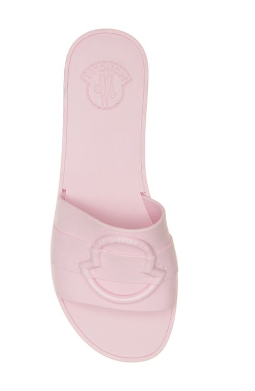Moncler Rubber Sole Pool Slides In Impatiens Pink