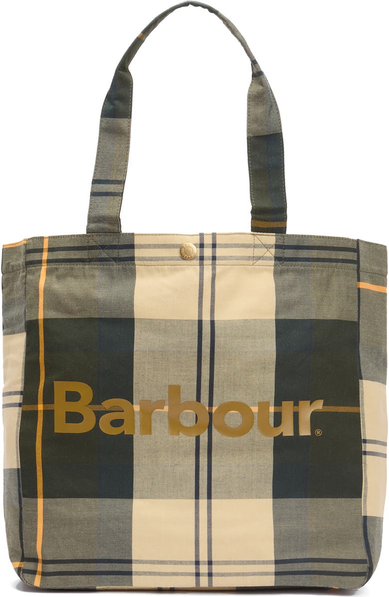 Barbour Telfield Tartan Tote, Main, color, Ancient Tartan