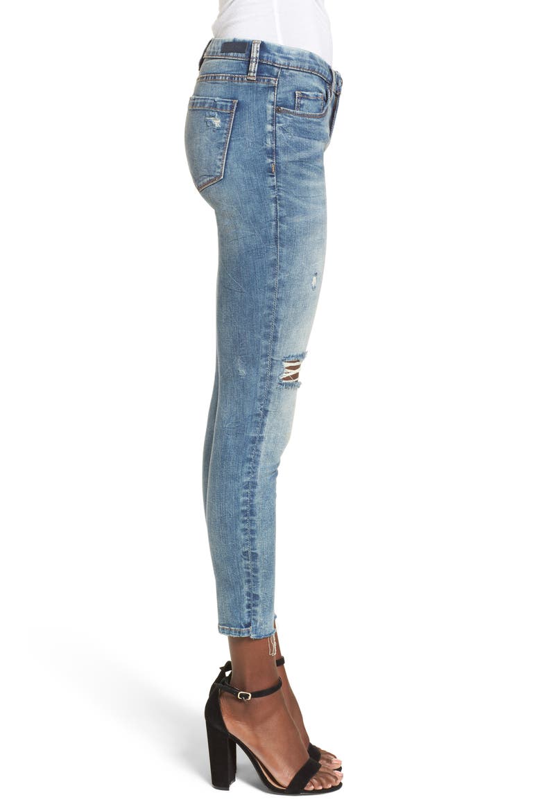 Distressed High Waist Skinny Jeans, Alternate, color, SHOT NOT