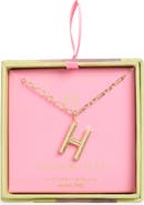 Leith Initial Pendant Paper Clip Chain Necklace