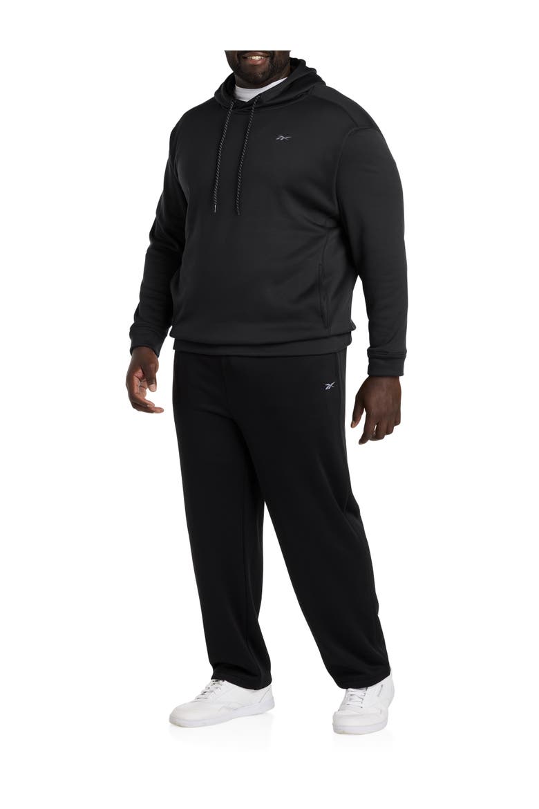 Big & Tall Performance Fleece Pullover Hoodie, Alternate, color, BLACK