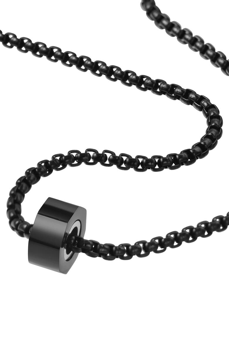 VAN HEUSEN Men's Octagon Pendant Necklace, Alternate, color, Black