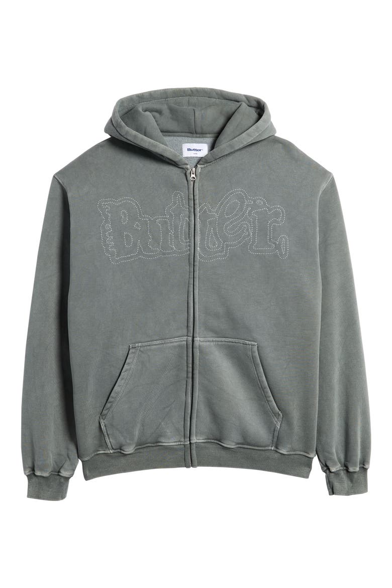 Breakdown Zip Hoode, Alternate, color, WASHED BLACK