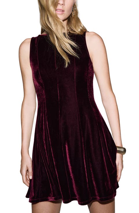 Sleeveless Velvet Minidress