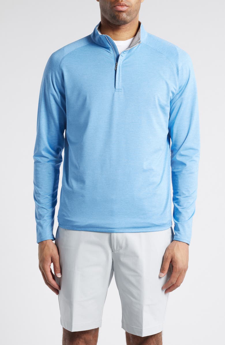 Peter Millar Crown Crafted Stealth Performance Quarter-Zip Pullover, Main, color, 