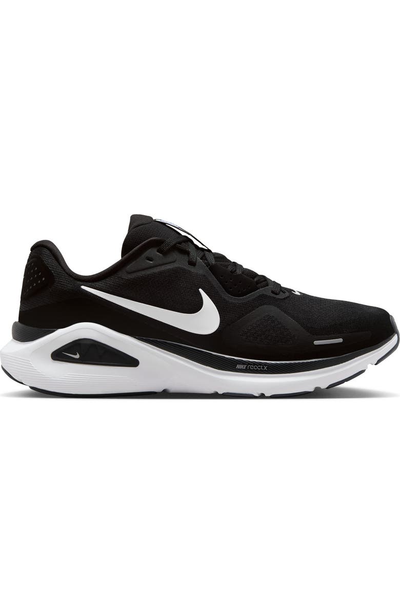 Nike Structure 26 Running Shoe, Alternate, color, 002 Black/White