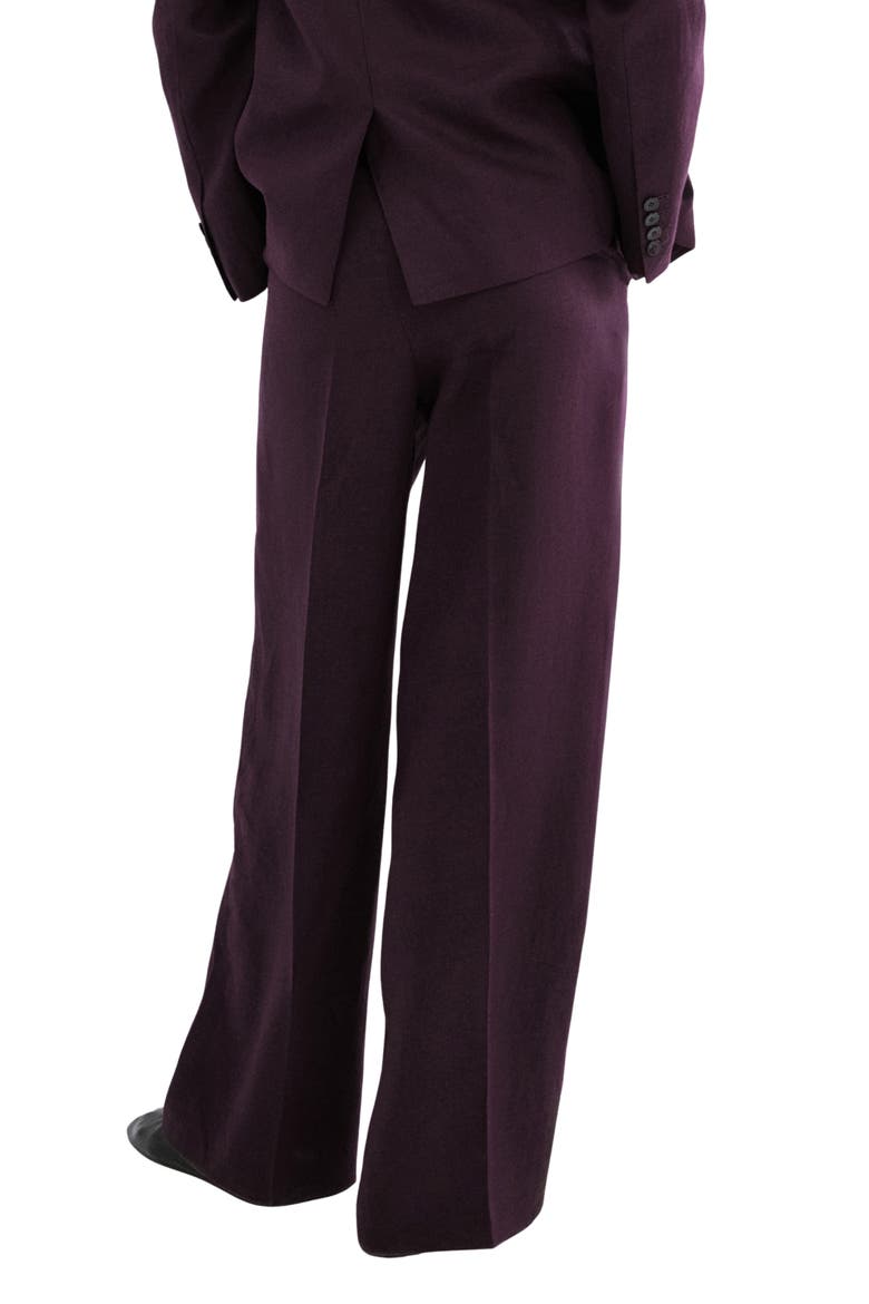 Linen Straight Leg Suit Pants, Alternate, color, PURPLE