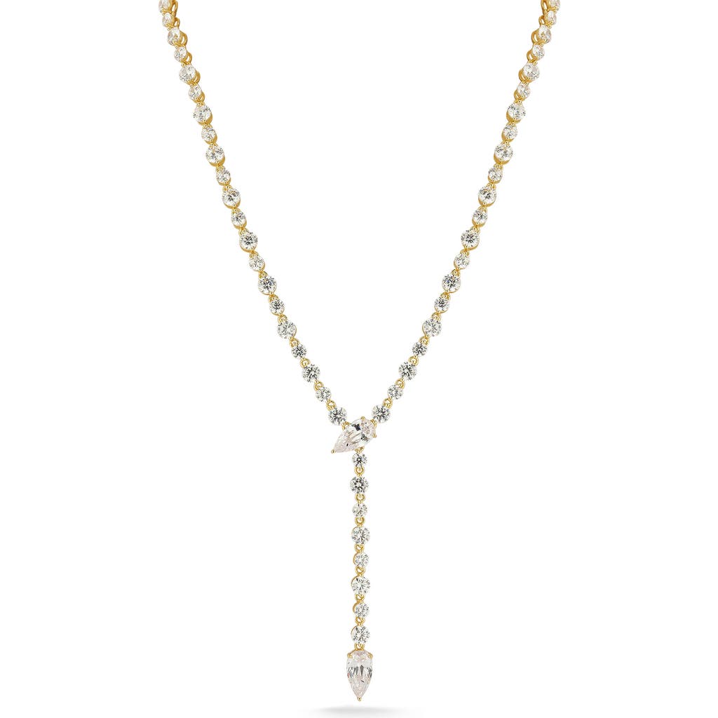 Sphera Milano 14k Gold Plated Cubic Zirconia Y-necklace