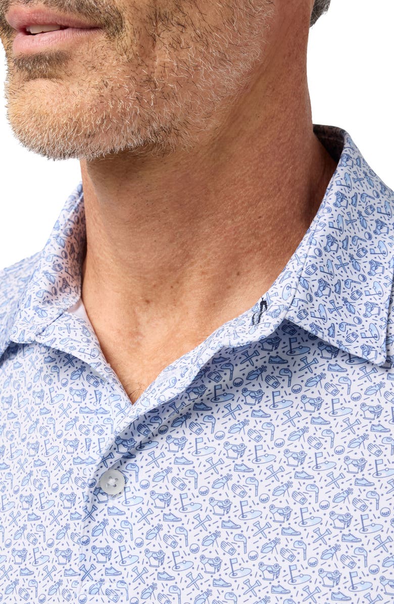 Mizzen+Main Versa Trim Fit Performance Golf Polo, Alternate, color, White Tap In