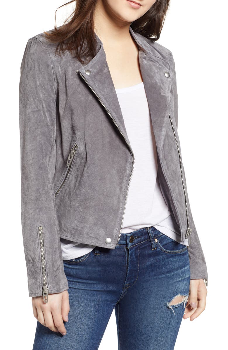 BLANKNYC No Limit Suede Moto Jacket, Main, color, 