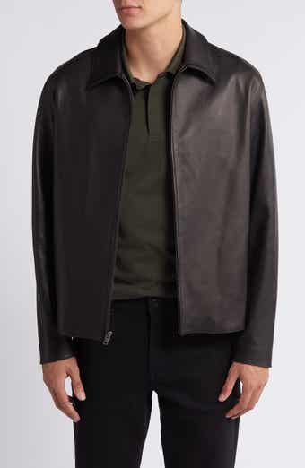 Emporio Armani Leather Bomber Jacket | Nordstrom Emporio Armani Leather Bomber Jacket | Nordstrom