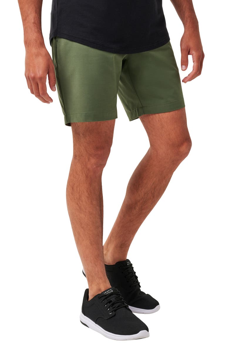 TravisMathew Open to Close Tech Chino Shorts, Alternate, color, Thyme