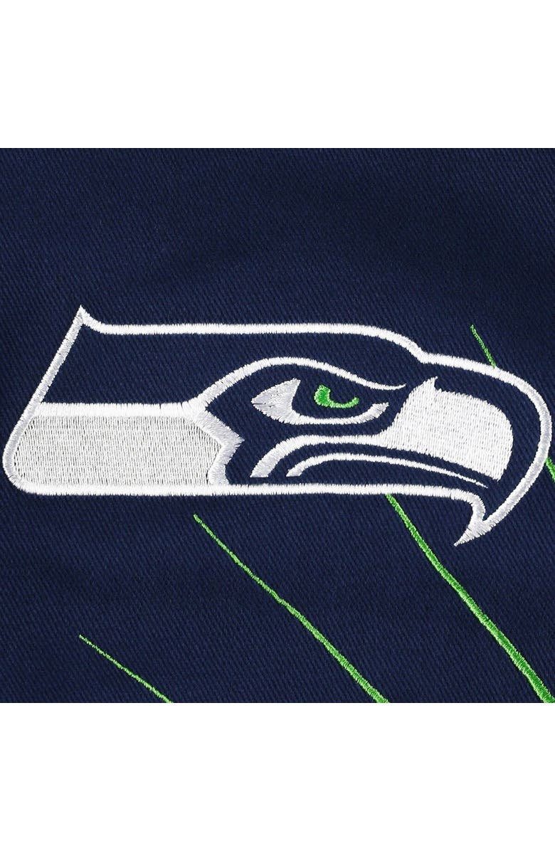 G-III SPORTS BY CARL BANKS Men's G-III Sports by Carl Banks Navy Seattle Seahawks Extreme Redzone Full-Snap Varsity Jacket, Alternate, color, 