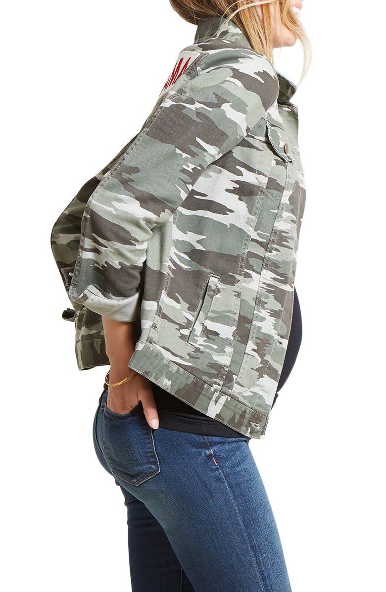 Ingrid & Isabel <sup>®</sup> Mama Camo Maternity Jacket, Alternate, color,