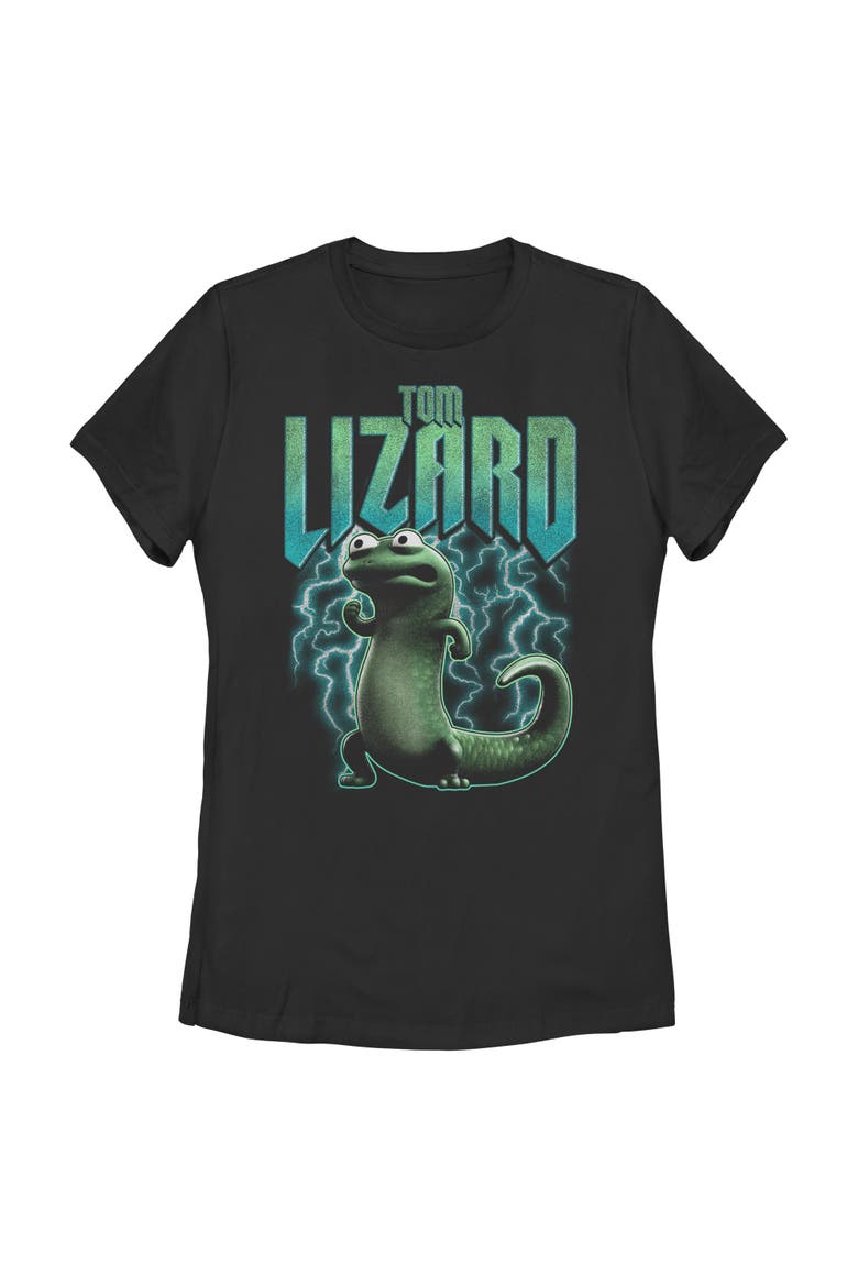 Womens Hoppers Tom Lizard Electrifying Pose T Shirt, Main, color, Black