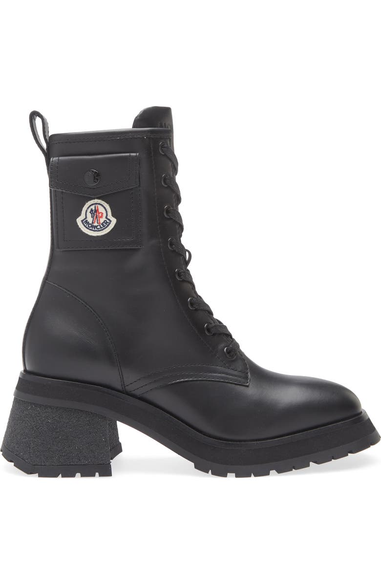 Moncler Gigi Logo Pocket Boot, Alternate, color, Black