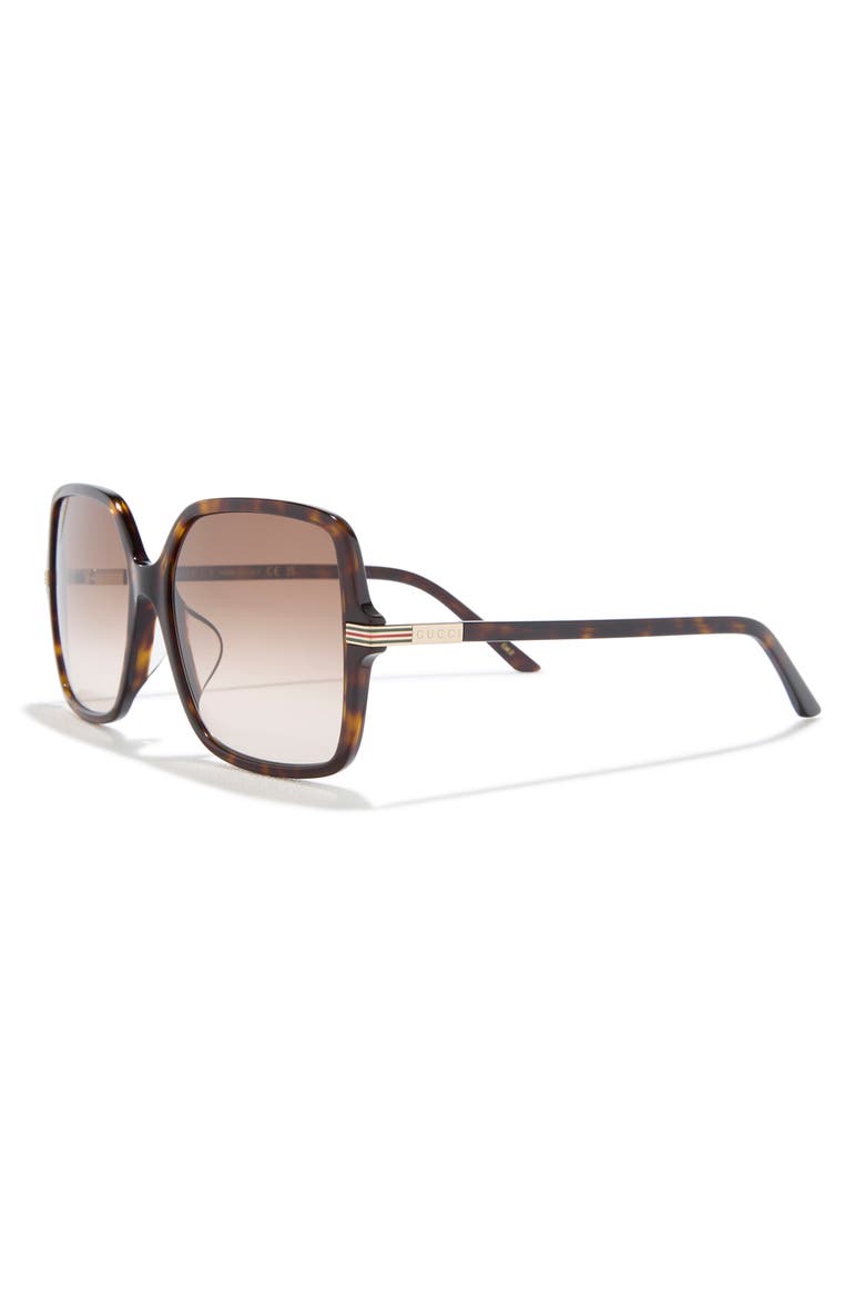 59mm Square Sunglasses, Alternate, color, HAVANA HAVANA BROWN
