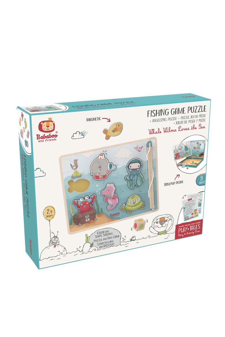 Wilma Whale Loves the Sea Fishing Game Puzzle, Alternate, color, Blue