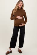 PinkBlush Cropped Wide Leg Maternity Jeans