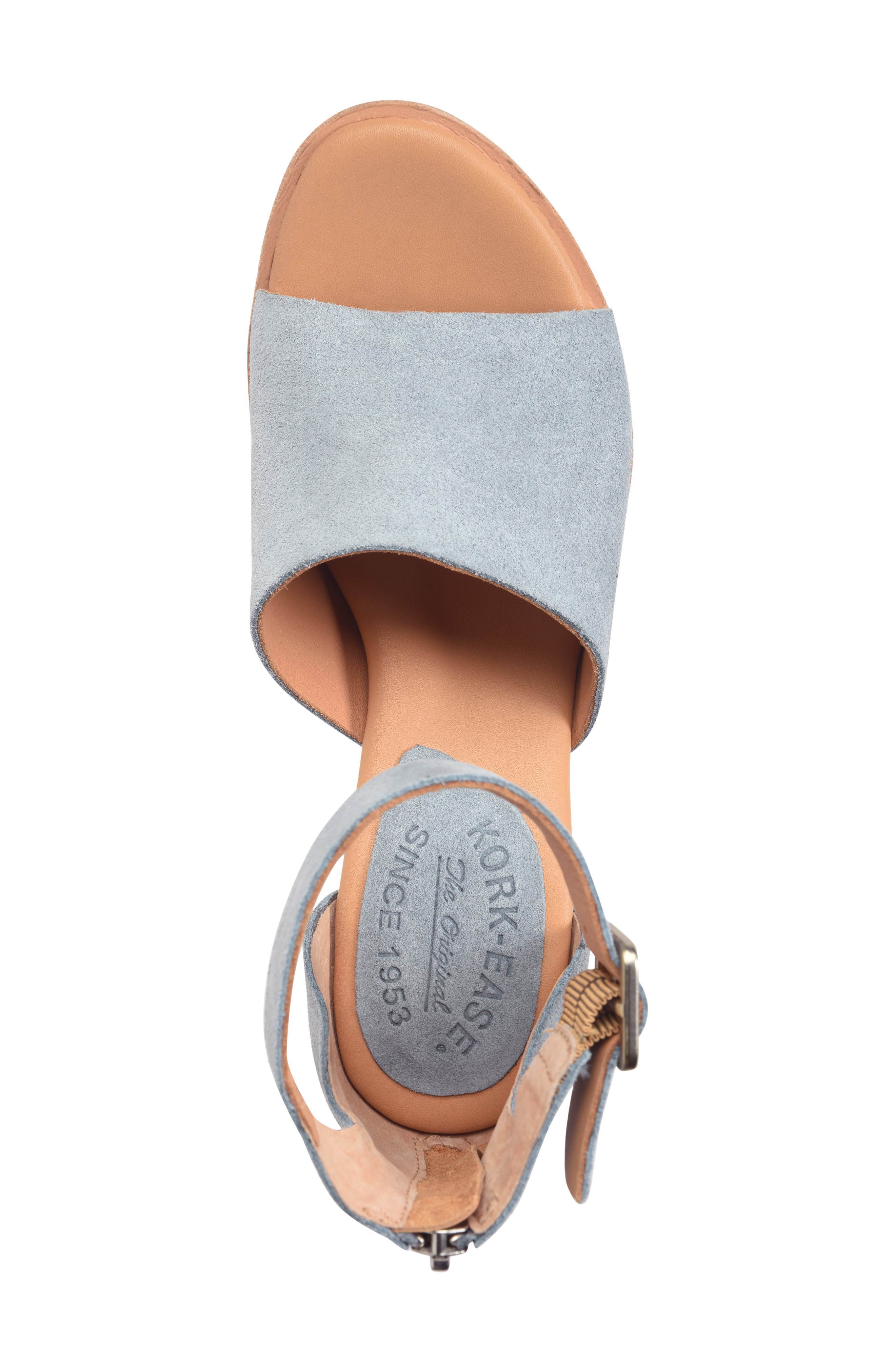 Gazania Sandal, Alternate, color, BLUE SUEDE