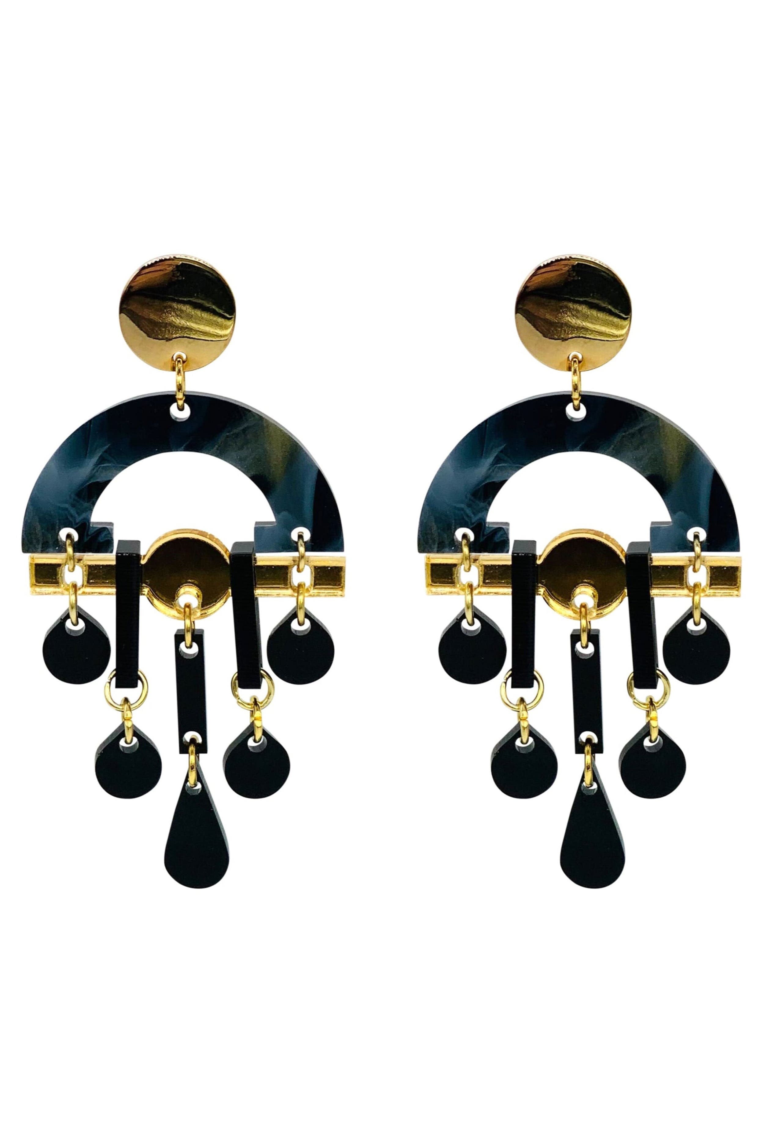 selected Black Swirl & Gold